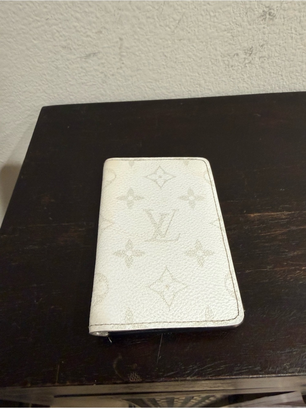 Louis Vuitton Cream Monogram Card & Key Holder